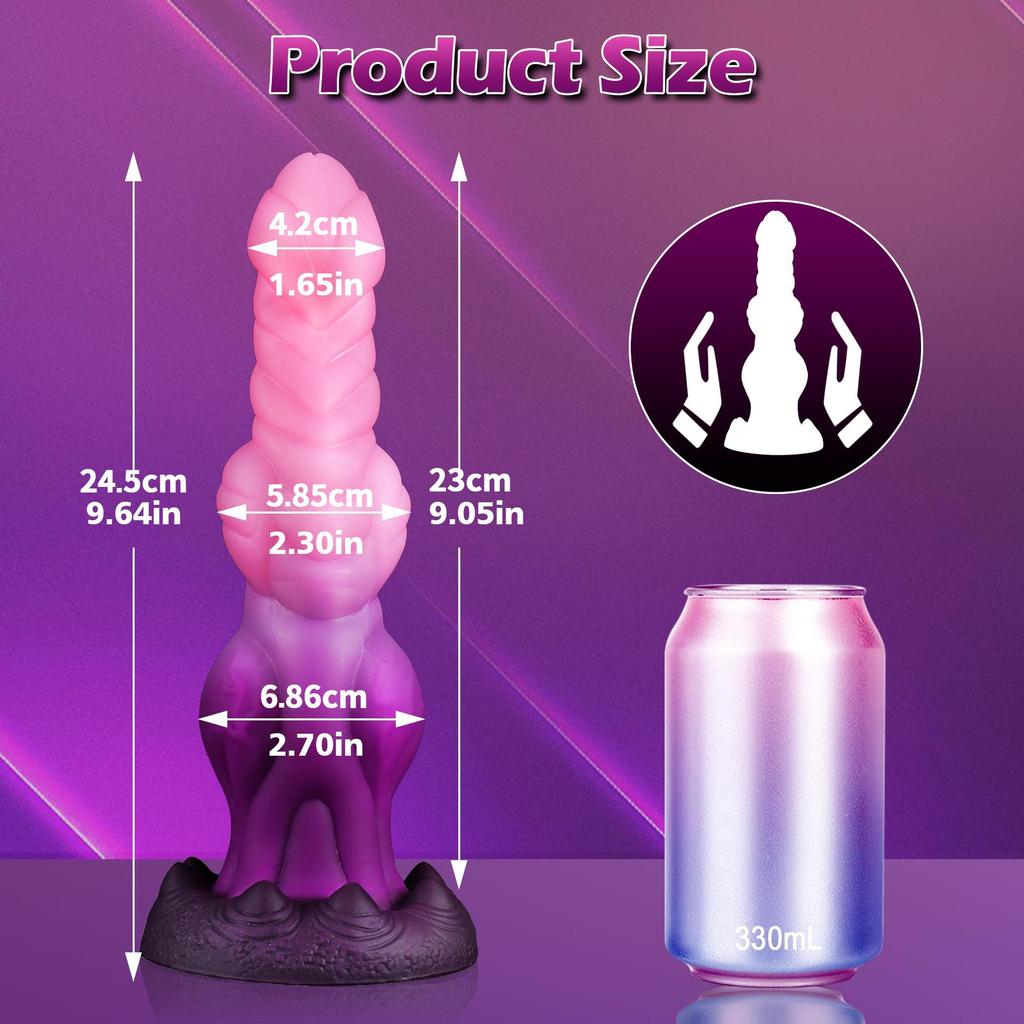 Dual-Headed Monster Anal Plug for All Genders - Realistic Design for Self-Stimulation and Orgasm.