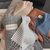 "New Autumn/Winter Nordic Houndstooth Scarf - British Versatile Double-Sided Tassel Plaid Shawl"