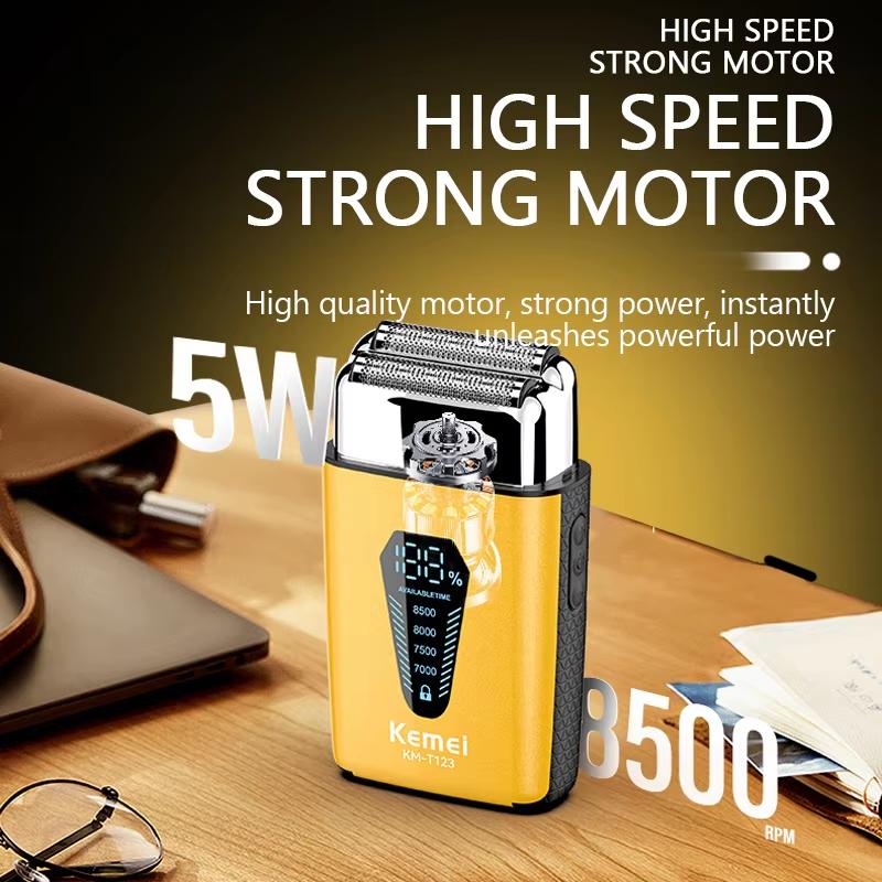 Kemei Original Electric Shaver Rechargeable Powerful Floating Razor Balds Head Shaving Machine for Men KM-T123