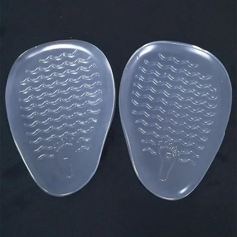 Silicone Pads for Women's Shoes Non-slip Inserts Self-adhesive Forefoot Heel Gel Insoles for Heels Shoe Anti-Slip Foot Pad