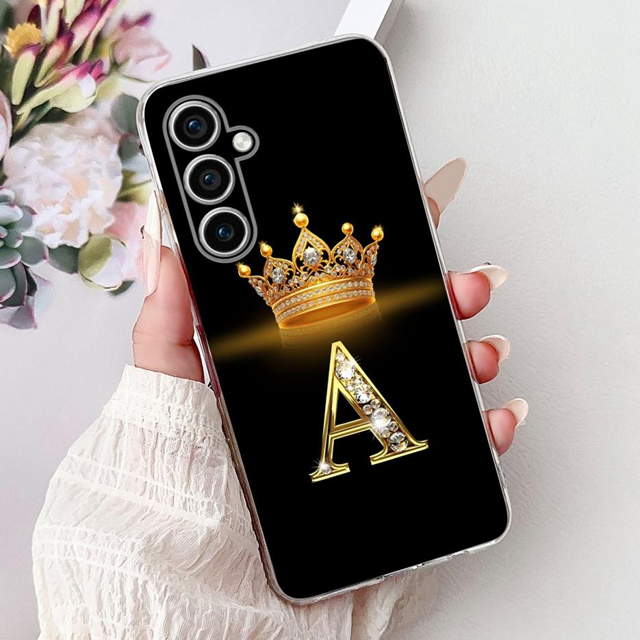 For Samsung Galaxy S23 FE Case S23 Plus New Crown Letters Cover Soft Slim Phone Case For Samsung S23 Ultra S 23 S23+ Fundas Bags