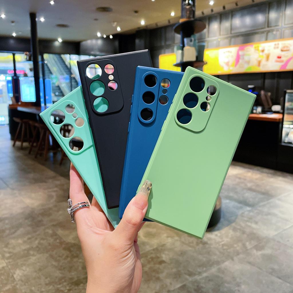 Applicable to Samsung S24 fine hole matte TPU straight edge A53A14 protective case note20 Rubik's Cube silicone mobile phone case