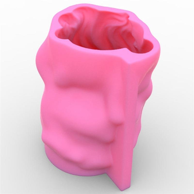 Good-Silicone Mold 3D Cute Girl Flower Pot Mould DIY Handmade Crafts Plaster Candle Crystal Epoxy Resin Mold For Decors