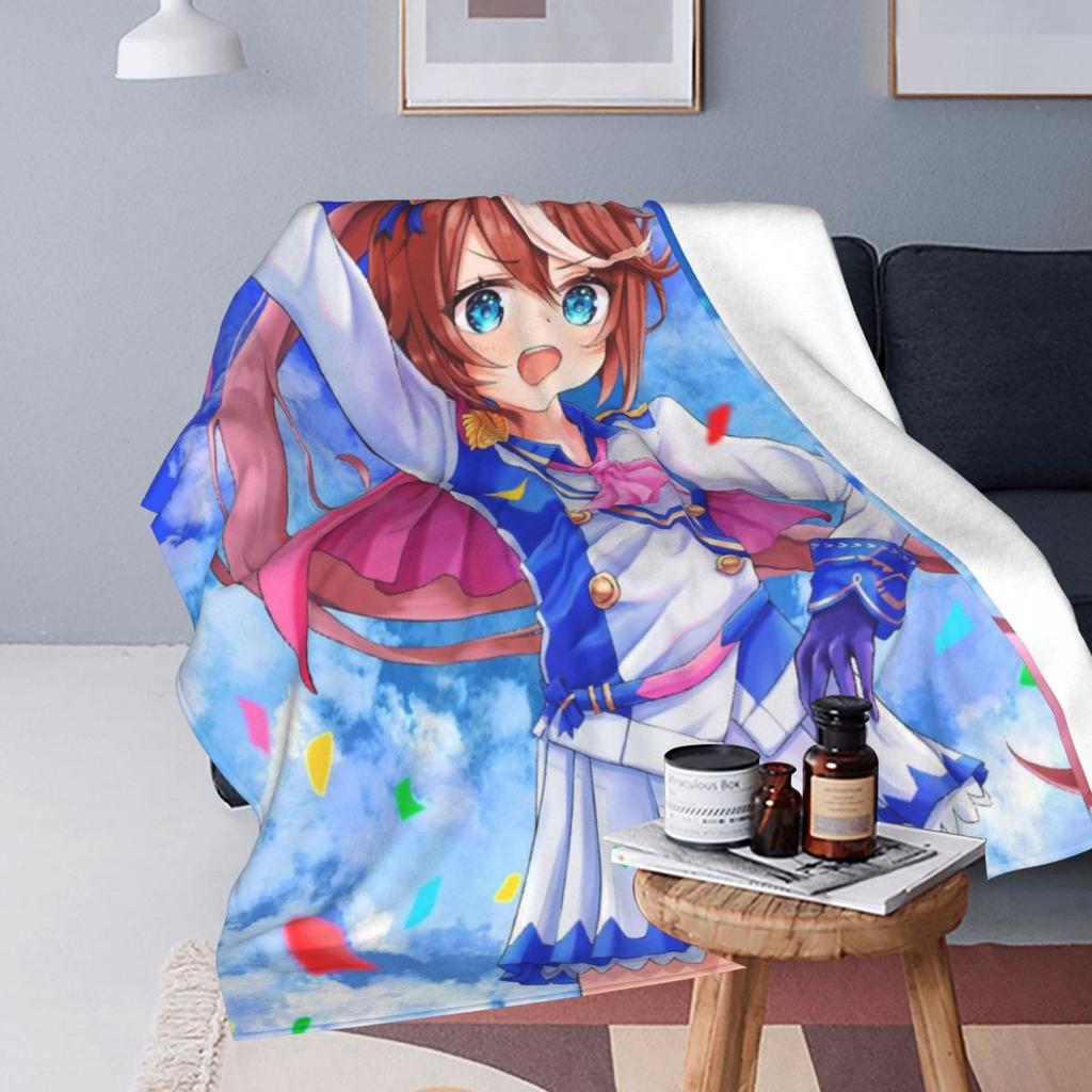 Uma Musume Pretty Derby Blanket Flannel Autumn/Winter Portable Super Soft Throw Blankets for Bedding Couch Plush Thin Quilt