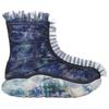 Collina Strada X Ugg Synthetic Leather Lightweight Zipper Ankle Boots Women Ankle Boots Dark-Blue-Floral 1170430-DFL