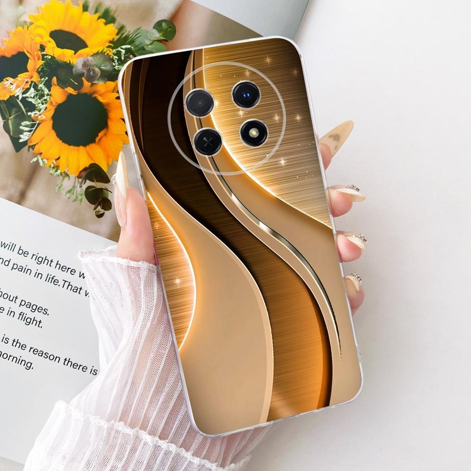 For Huawei Nova Y91 Case STG-LX1 STG-LX2 Stylish Bow Flowers Painted Cover Soft Silicone Case For Huawei Nova Y91 NovaY91 Fundas