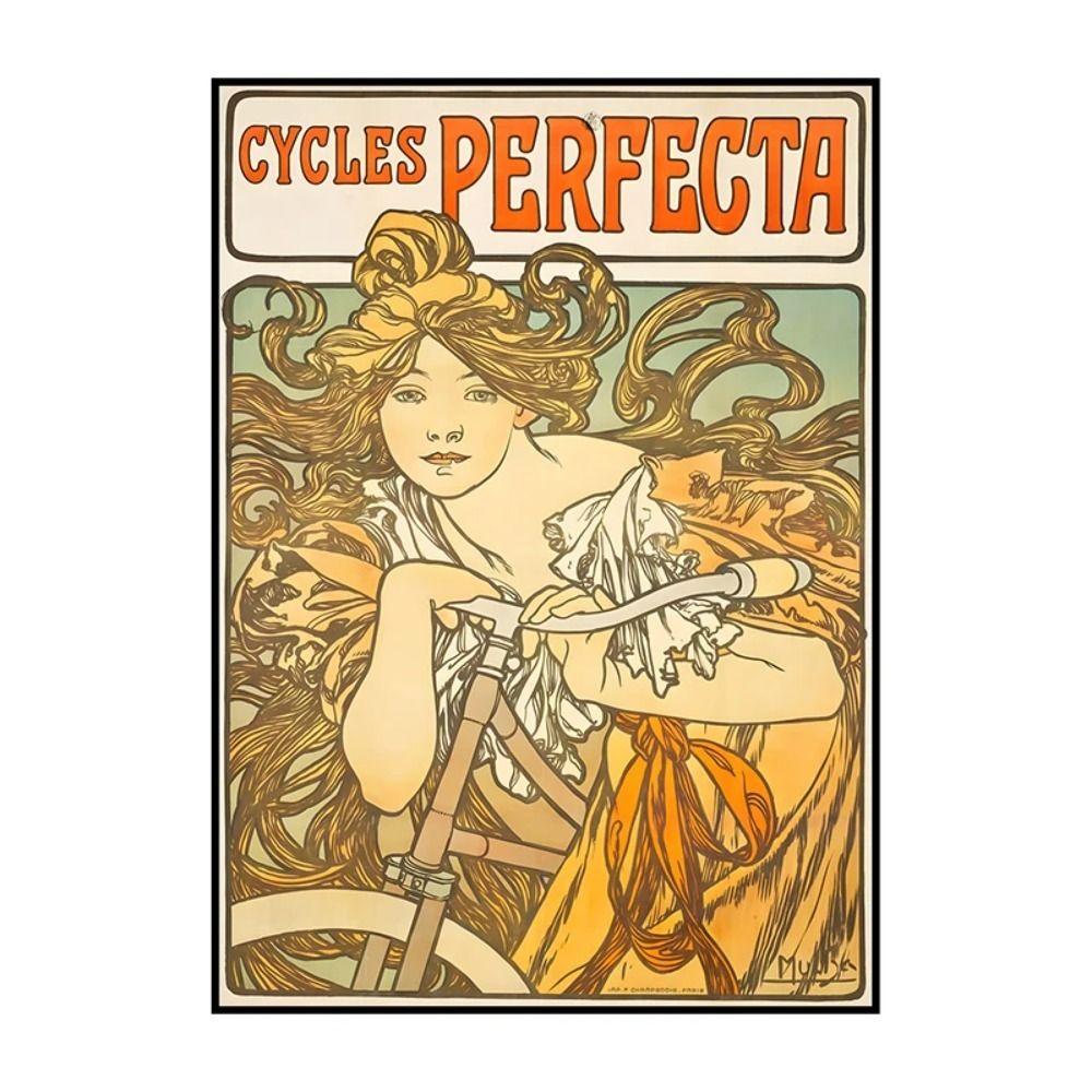 Vintage Art Nouveau Woman Tin Sign Retro Metal Panel Home Bar Cafe Decor