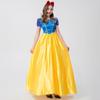 Elegant Long White Snow Princess Costume For Halloween Themed Events In Polyester Fabric