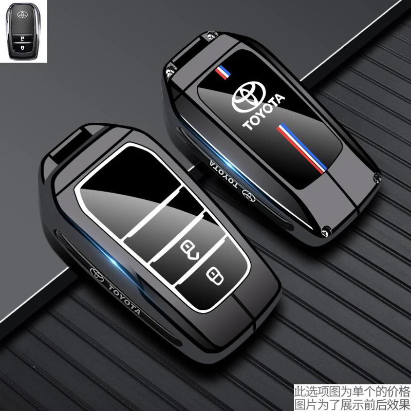 Hight Quality Galvanized Alloy Car Key Cover Case For Toyota Camry Mark X RAV-4 PRADO COROLLA HIGHLANDER 2 3 Buttons Keyless