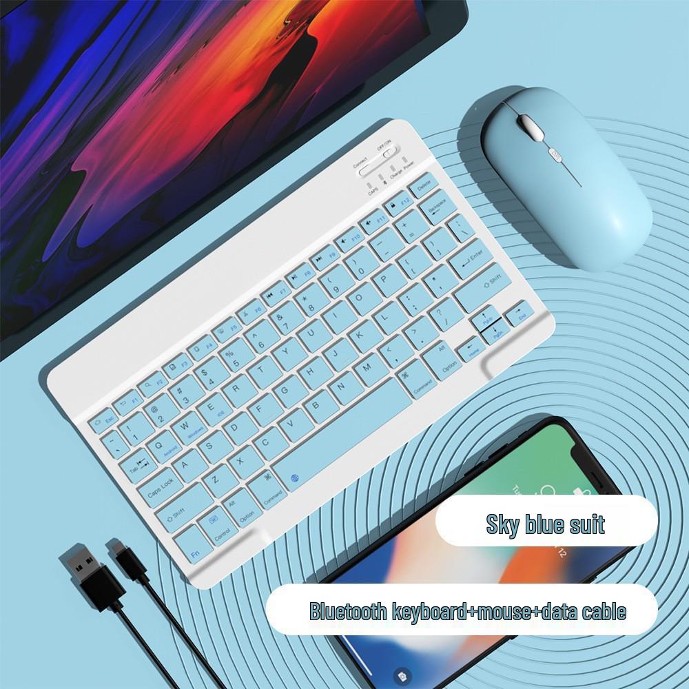 Universal Silent Rechargeable Bluetooth Keyboard for iPad, Mobile Phone, and Tablet