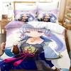 Game Genshin Impact Kamisato Ayaka Bedding Set Duvet Cover Bed Set Quilt Cover Pillowcase Comforter King Queen Size Boys Adult A