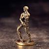 Brass Walking Dead Figurine Vintage Golden Zombie Miniature Collectible Solid Craft for Home Office Shelf Decor Gift