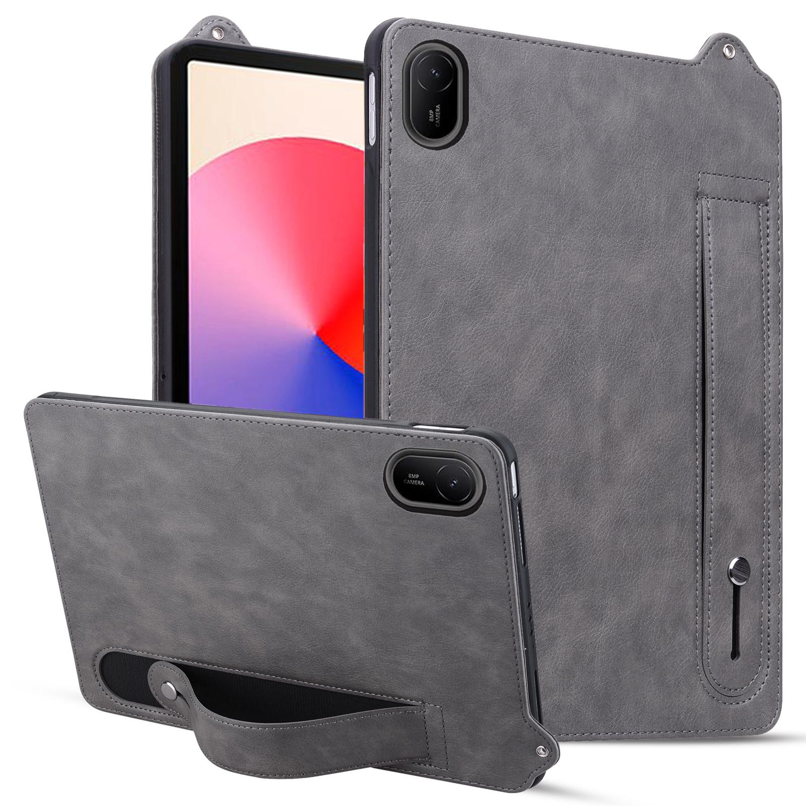 

Для Huawei MatePad SE 11/MatePad 11 (2023) Чехол-ремешок на руку с подставкой и кожаным чехлом для планшета Grey