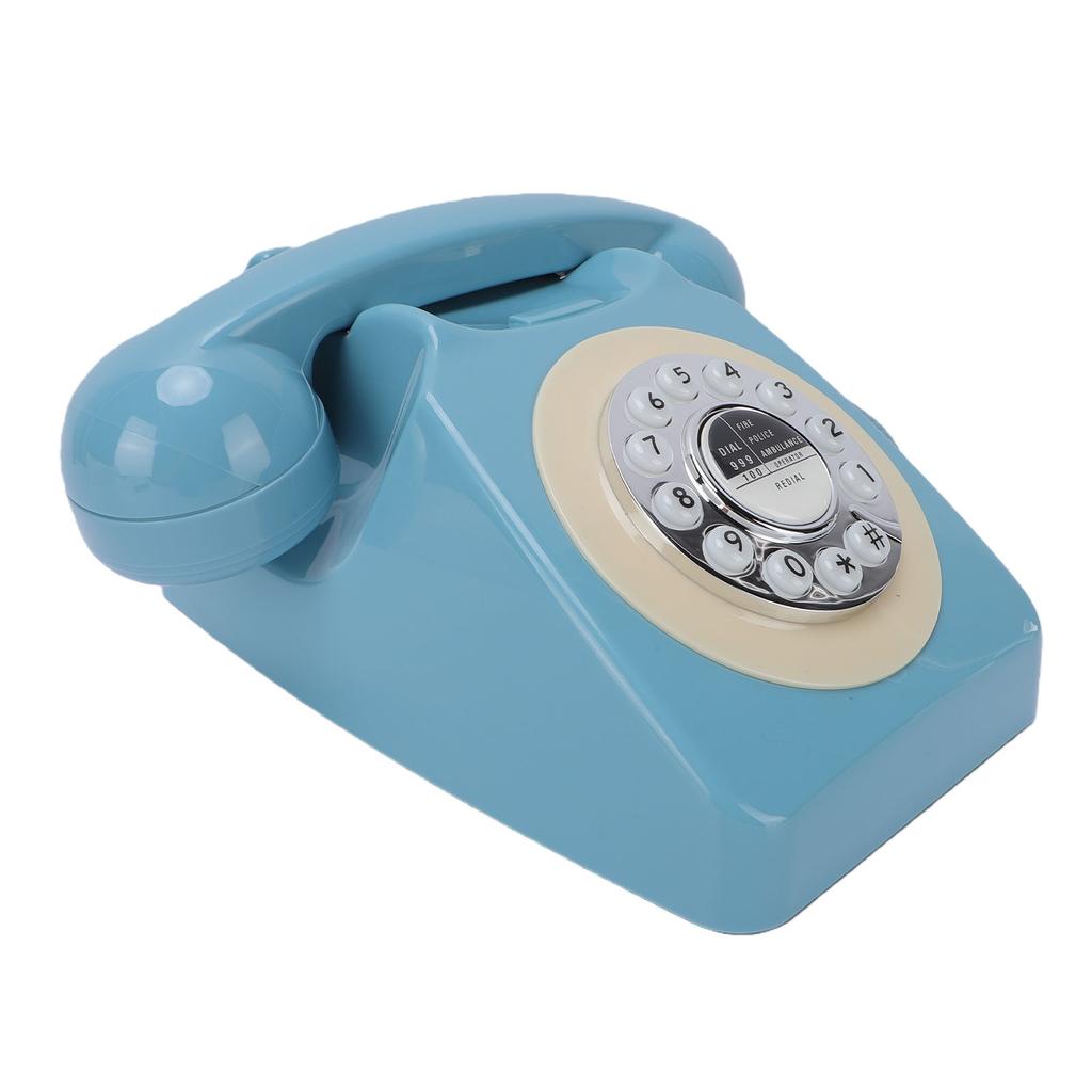 Antikes Telefon Schnurgebundenes Festnetztelefon Vintage Klassisches Haustelefon mit Wahlwiederholungstasten RJ11 Anschluss