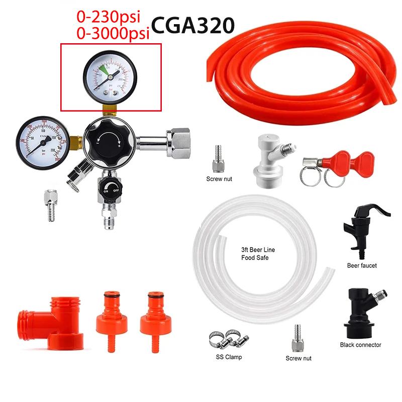 Homebrew Beer Carbonation Kit Co2 Regulator