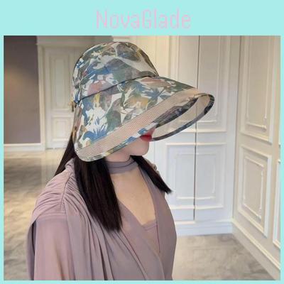 Sun Protection Hat With Large Brim For Women Summer Foldable Uv Sunshade Casual Style