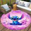1pc Stitch Round Area Rug , Playroom Bedroom Living Room Indoor Decor Rug , Perfect for Leisure Areas , Bedside , Cloakroom , and Outdoor Sp