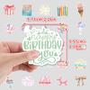 50 Birthday Series Graffiti Stickers DIY Stationery Stickers Water Cup Computer Skateboard Waterproof Decorative Stickers