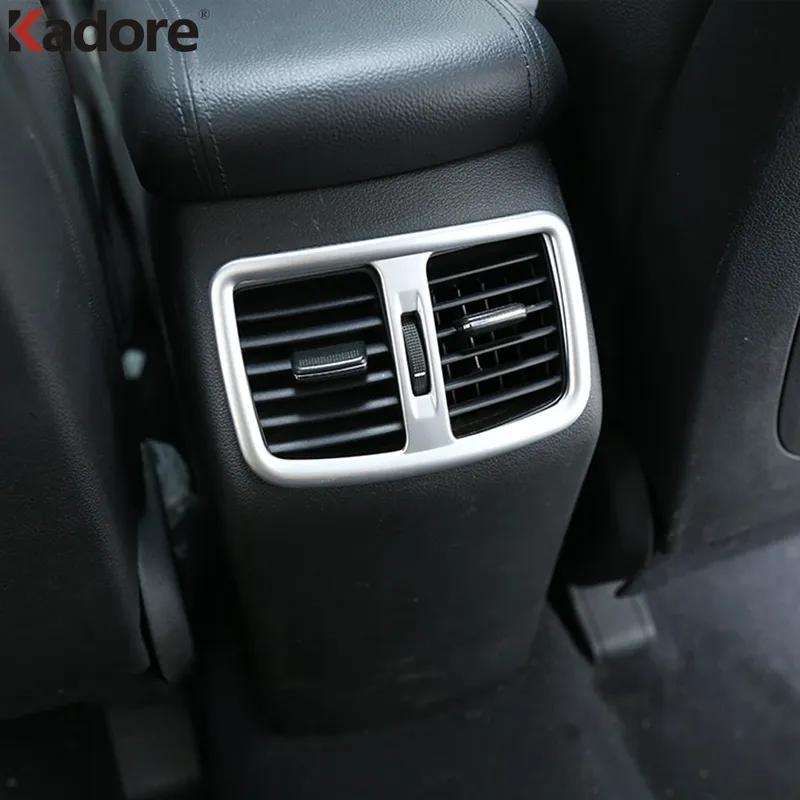 Car Armrest Box Rear Air Outlet Vent Cover Trim For Hyundai Tucson 2016 2017 2018   Carbon Fiber Interior Accessories
