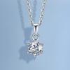 MomentWish Moissanite Necklace for Women, 1 Carat Moissanite, Simple Silver 925 Pendant, Birthday or Anniversary Gift (40cm Long + 5cm Adjuster), Incl