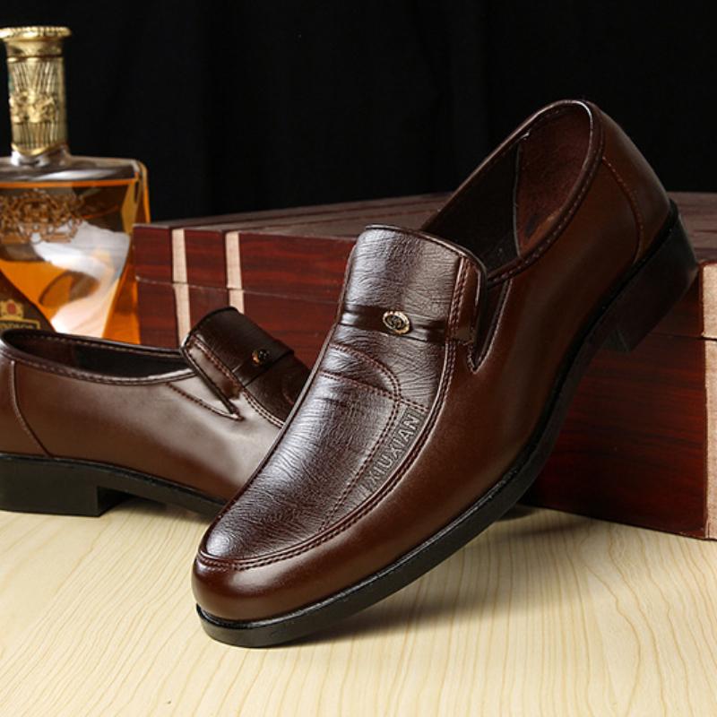 2024 New Leather Shoes for Men  Business Men Dress Shoes comfortable Flats Oxford Breathable Men Party Wedding Shoes