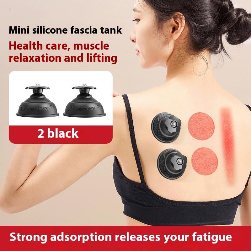 2Pcs Silicone Vacuum Therapy Cups Press Type Cellulite Suction Cup Back Body Anti-Cellulite Massage Tool for Family Use