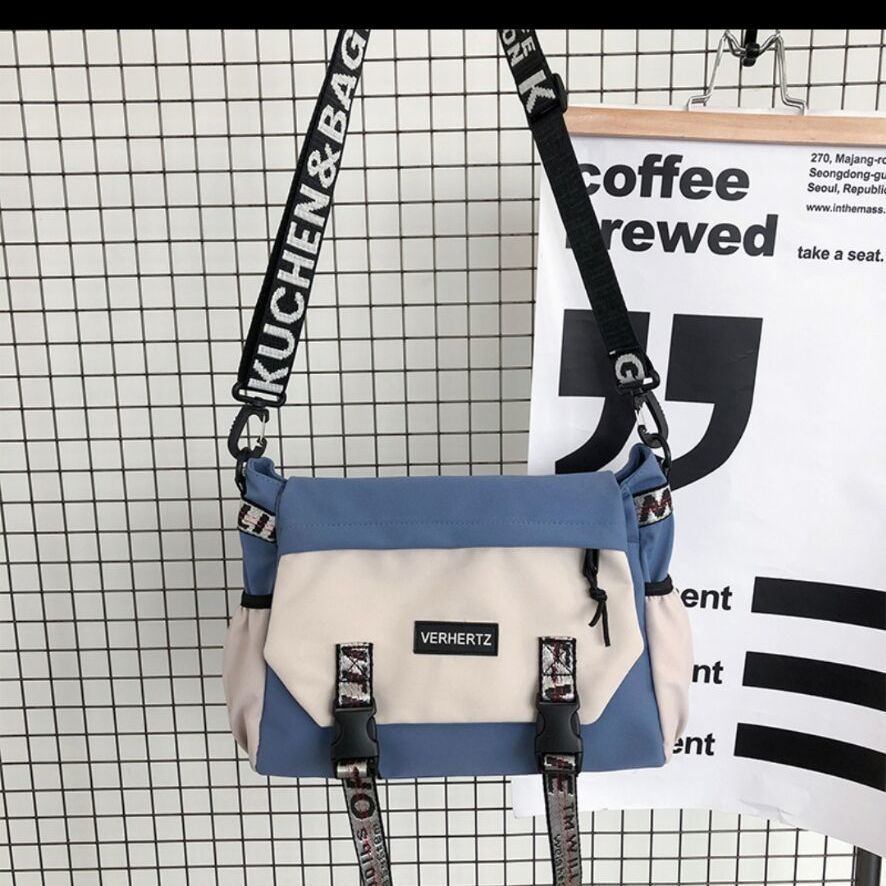 Trendy Brand Messenger Bag Men's Casual Shoulder Bag Trendy Student Large Capacity Diagonal Straddle Backpack Tooling Women's Messenger Bag