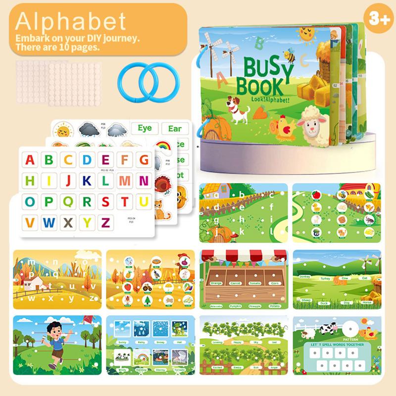 

1 Set Puzzle Card Cartoon Busy DIY Quiet Books Number Letter Animal Recognition Reusable Cards Birthday Gift Party Souvenirs ZYF