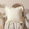 Gewaschene Knitter-Schmutzabweisende Kissenhülle, Kissenbezug mit Rüschenrand, Kissenbezug in Mehreren Größen, Landhaus-Kissenbezug, Kissenbezug für Schlafsofa, 1 Stück