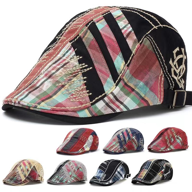 Luxury Baseball Cap Men Original Design Hat Adjustable Breathable Headwear Women Patchwork Artist Beret Casquette Male Female