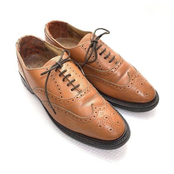ITSHIDE England Goodyear Welt Full Brogue Wingtip Command Sole Shoes Brown 26.5-27.5(USED)