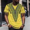 Dashiki tribale africano T-shirt 3D da uomo Moda Fresco Quotidiano Stile etnico T-shirt Outdoor Street Personalità Top Abbigliamento estivo