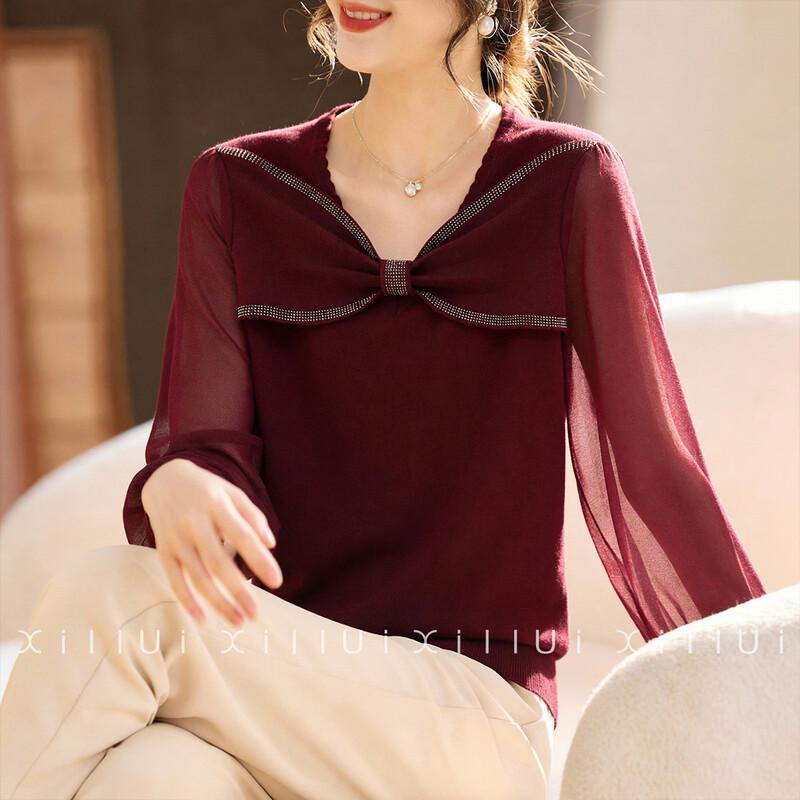 Праздничная вязаная блузка Xihui Mom с рукавами из марлевки XL