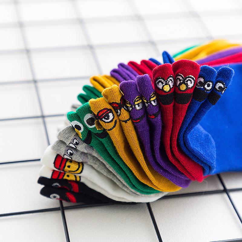 Sesame Street Women's Cartoon Embroidered Ankle Socks – Cute, Thin, Heel-Protection Sports Socks for Summer