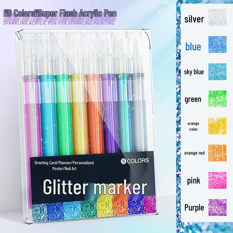 Super Flash Fluorescent Acrylic Marker Pen for Student Journaling, Drawing, and Hand-Painting