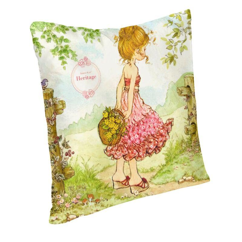 Sarah Kay Girl Cartoon Animation Square Pillowcover Decoration Cushions Throw Pillow For Living Room Double-Sided Printing