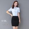 Plus Size Professional Black Midi Bodycon Skirt for Spring/Summer - OL Commute One-Step Skirt