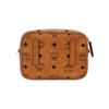 MCM Borsa a tracolla a tracolla Cognac Visetos Monogram per fotocamera con doppio scomparto con zip per uso quotidiano e casual
