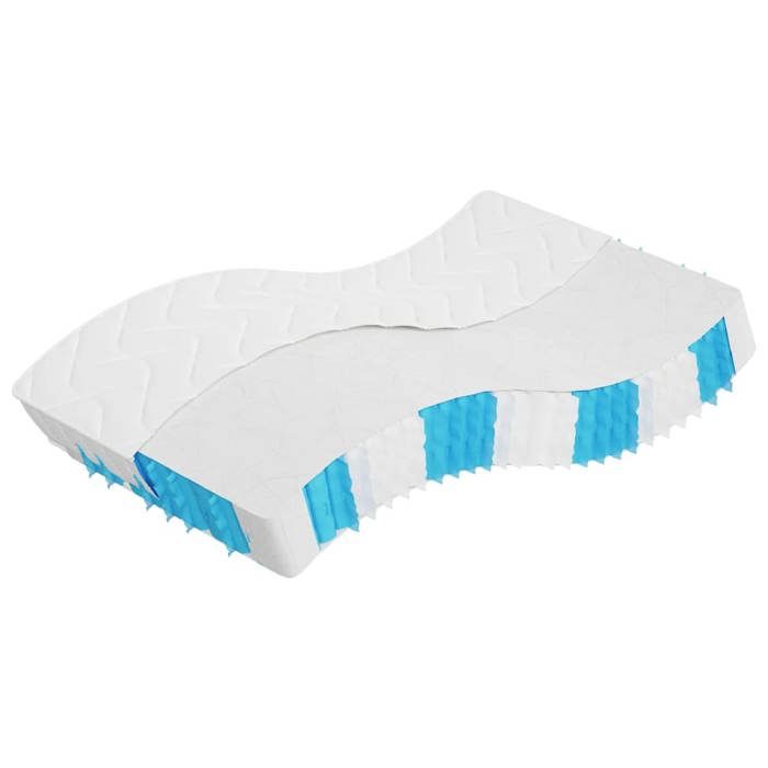 VidaXL Matelas à ressorts ensachés dureté moyenne 120x200 cm 372829