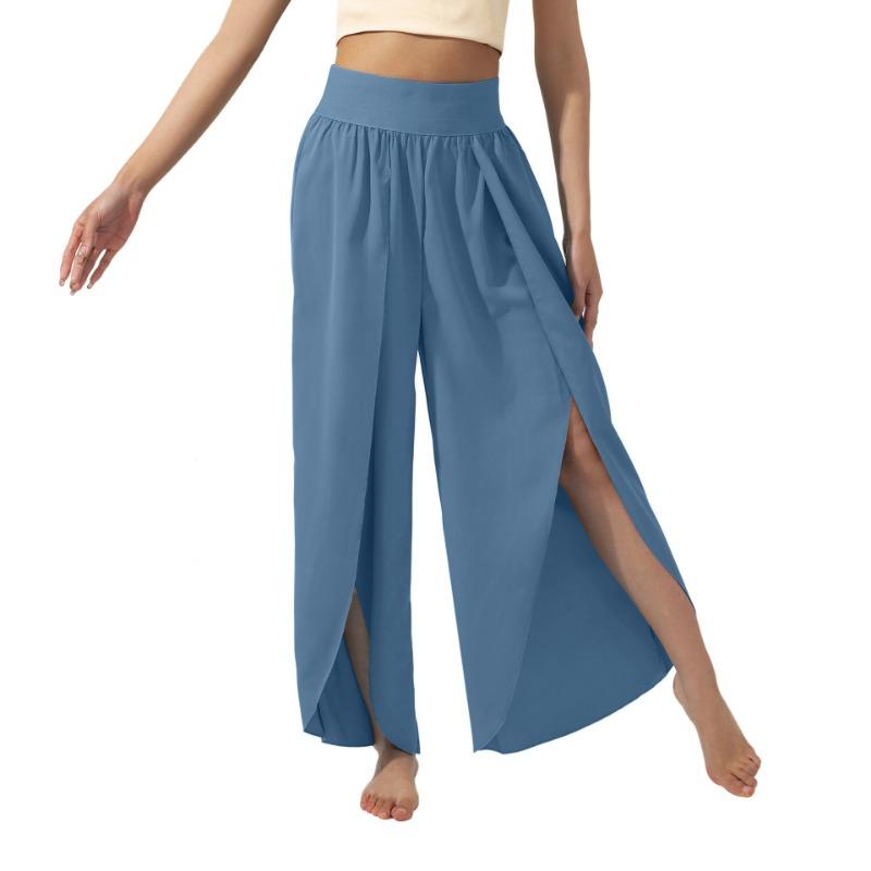 Women's Summer New Fashion All In One Slim High Waist Slit Loose Casual Yoga Pants