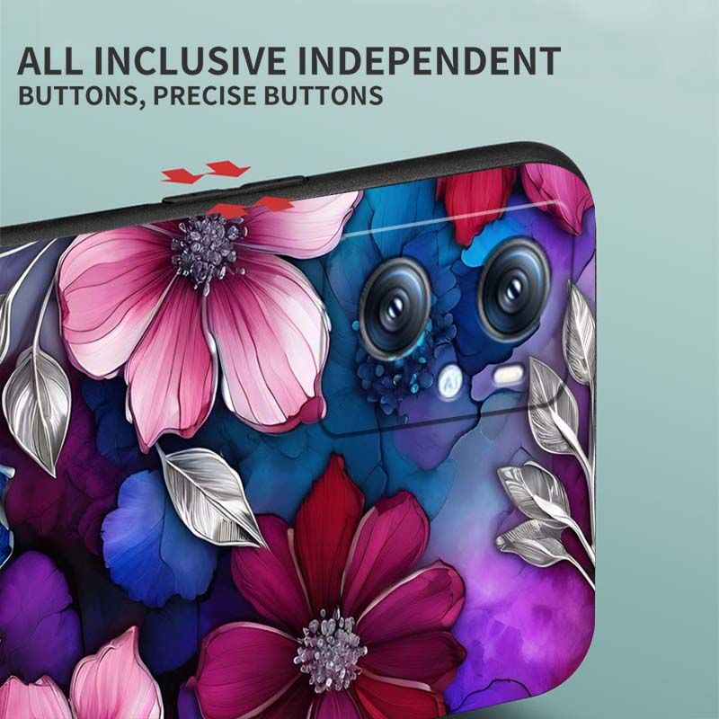 Butterfly flower pattern Phone Case For OPPO Reno 5 6 7 A96 A40 A58 Realme GT A74 A78 Neo2 A74 A78 Find X5 X3 X7 X8 Black
