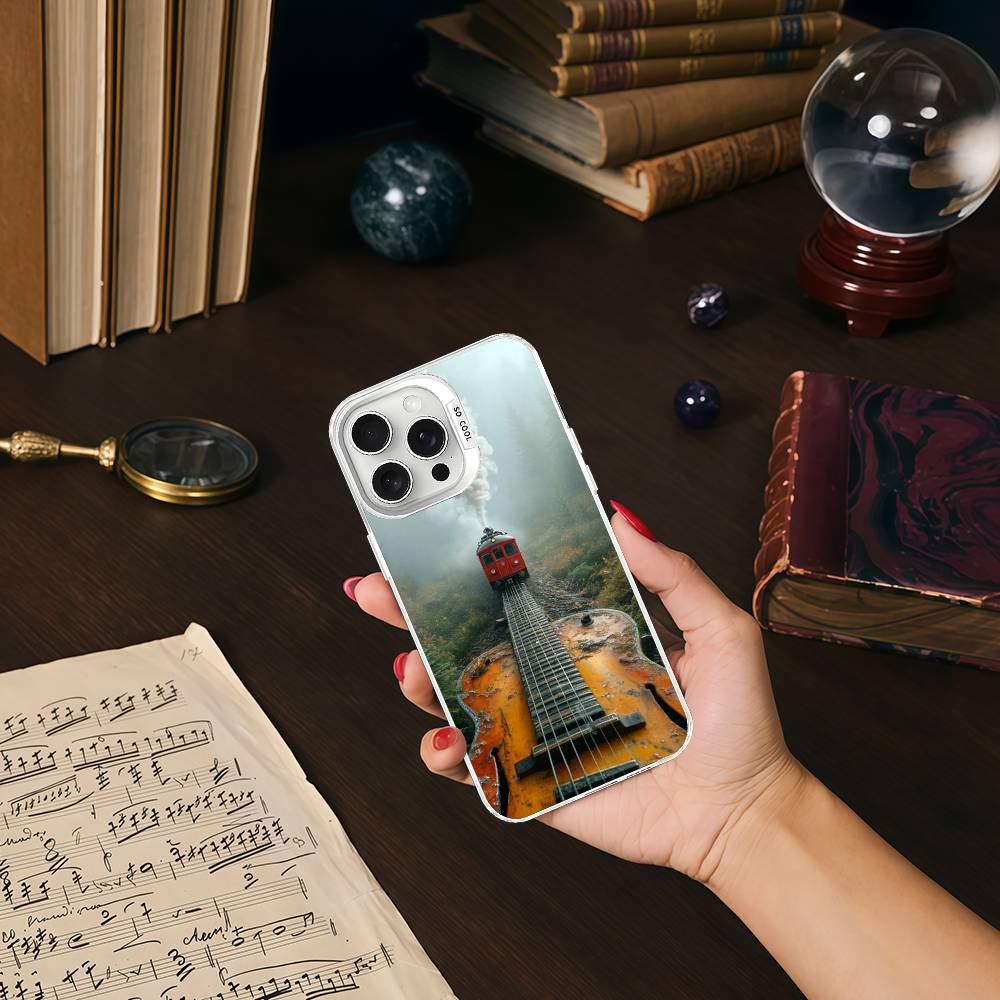 Train Railway Travel Colorful Silver Cover Phone Case For IPhone 17 16 Pro Max 15 Pro 14 Plus 11 12 13 X XS Max XR