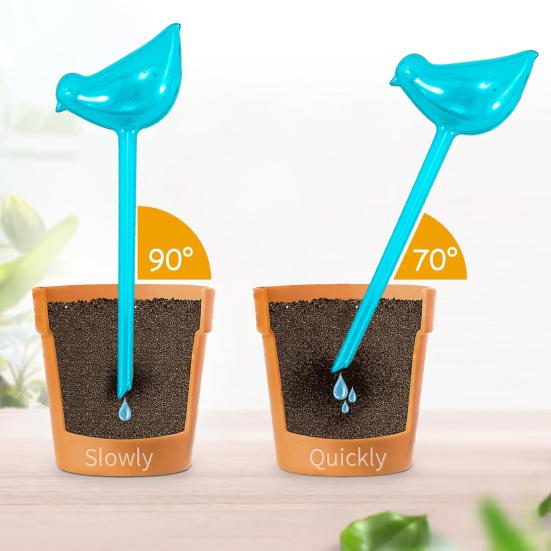 Self Watering Shape Watering Bulb Automatic Clear Plant Planter Insert Bird Irrigation Spikes for Indoor