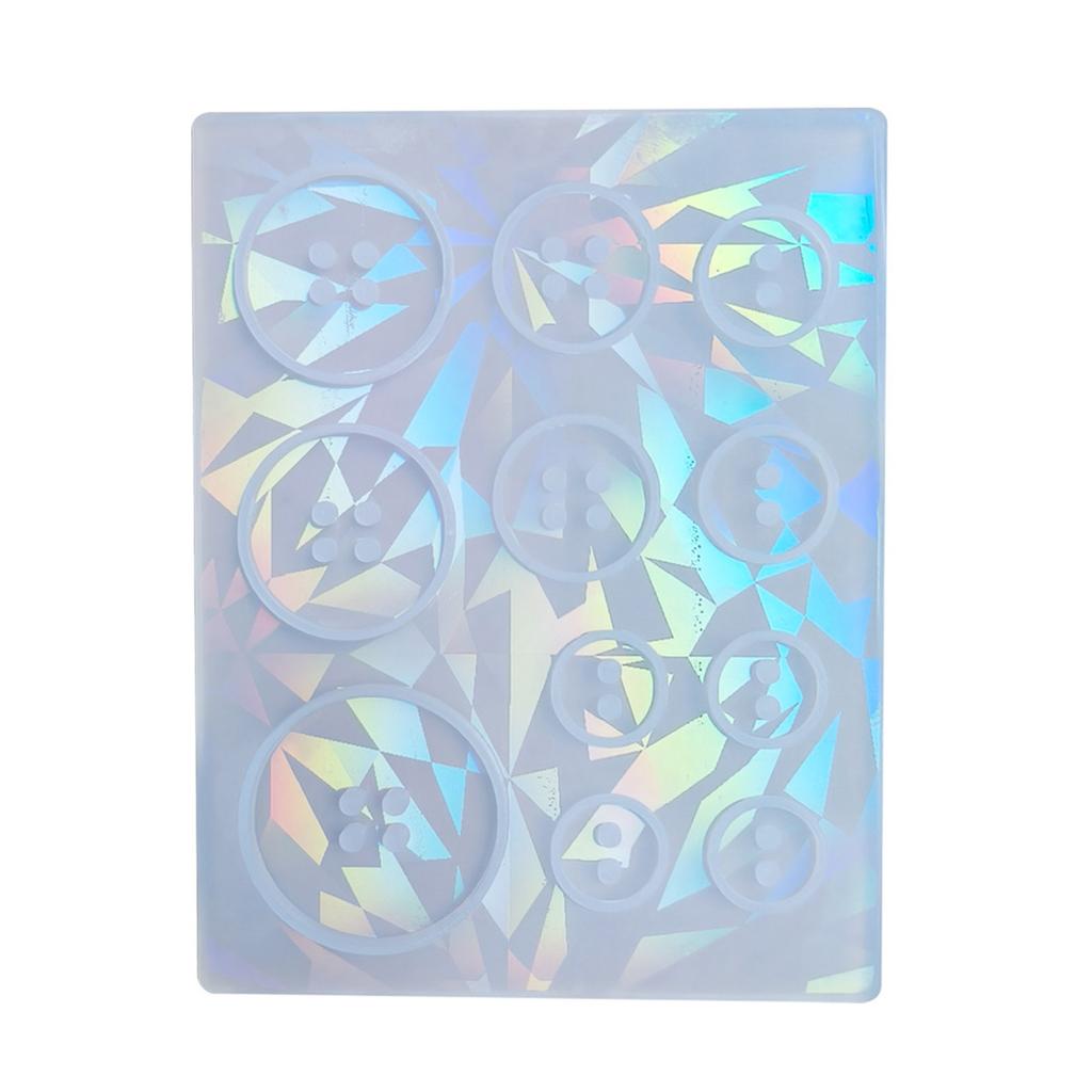 Holograficzna forma przycisków silikonowa do form żywicznych Unikalne guziki z efektownym blaskiem Formy do tworzenia biżuterii Rękodzieło DIY