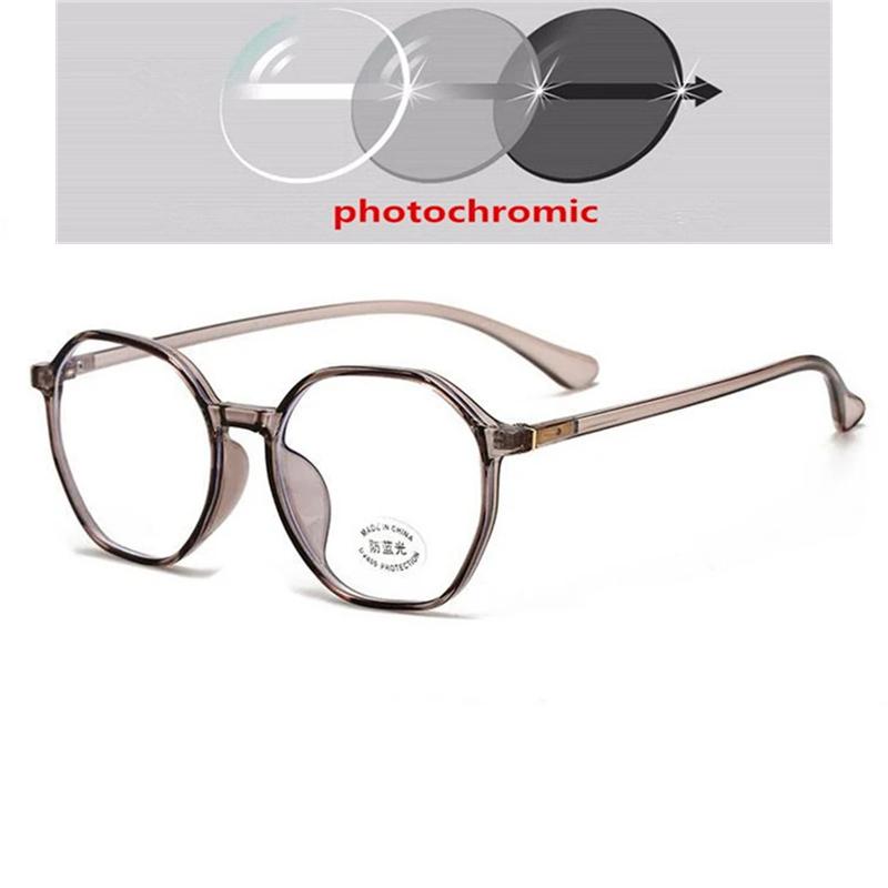 TR90 Polygon Anti-blue Light Computer Glasses Women Men Prescription Spectacle Diopter 0 To -6 Lightweight Durable
