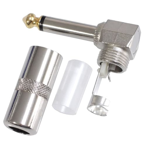 KAUMO Mono Phone Plug L-Shaped Mono Phone Connector for DIY Use (2 pieces)