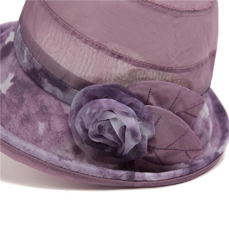 Spring And Summer Mother Sunshade Thin Cool Hat Sunscreen Bucket Hat Breathable Sun Hat Flower Pot Hat