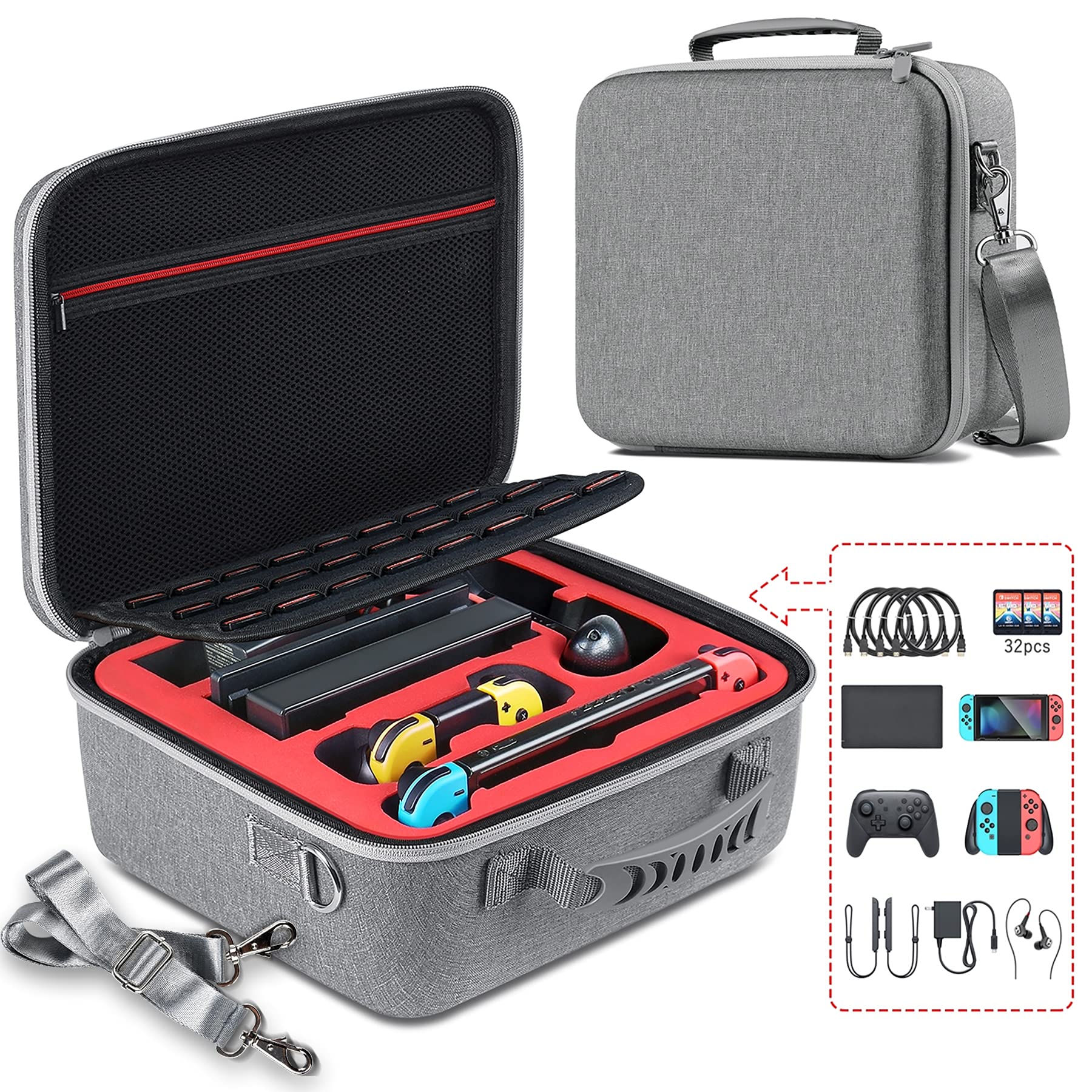 

Case for game storage bag for game carrying full large can store all console, console, all-in-one bag, case, protection, shockproof, capacity,