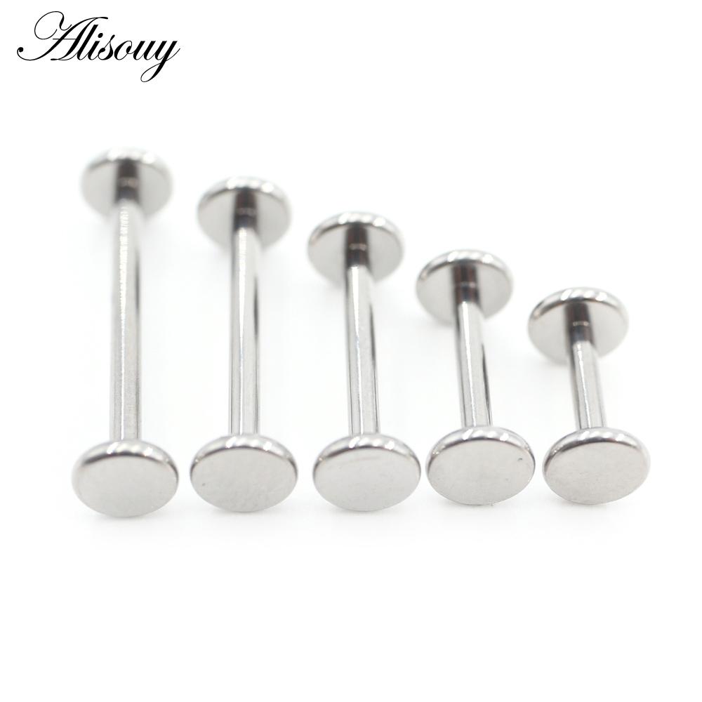 1ks titan s vnitřním závitem plochý eloxovaný kroužek na rty labreta do ucha Náušnice s tragusovou chrupavkou na činku Šperky na tělo