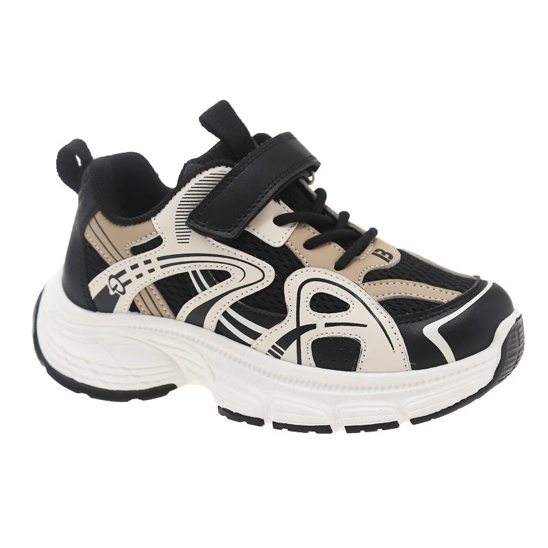 2025 autumn children's shoes men's middle-aged and older children's shoes girls' trend dad shoes leather upper running shoes